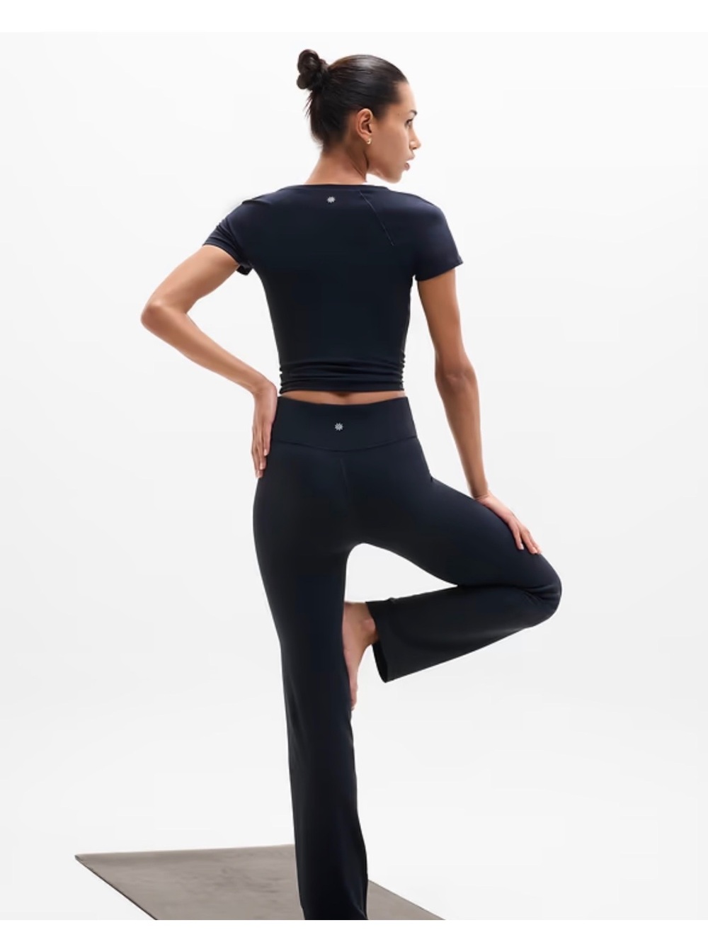 NWT Athleta Elation Slim Straight Pants Size Small Petite Navy Leggings